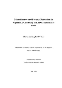 Doctoral thesis on microfinance